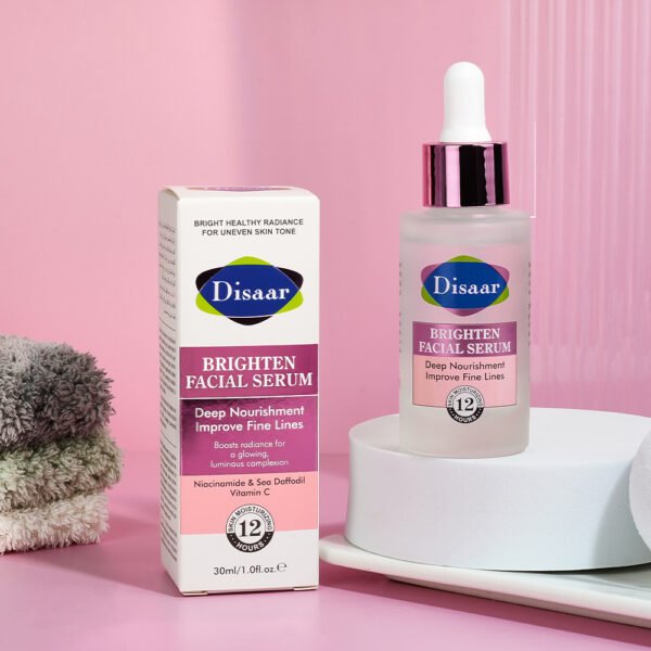 Disaar Vegan Face Serum Niacinamide and Vitamin C Hydrating Glow Anti-Wrinkle and Firming Oil-Free Moisturizer for Aging Skin - Image 2