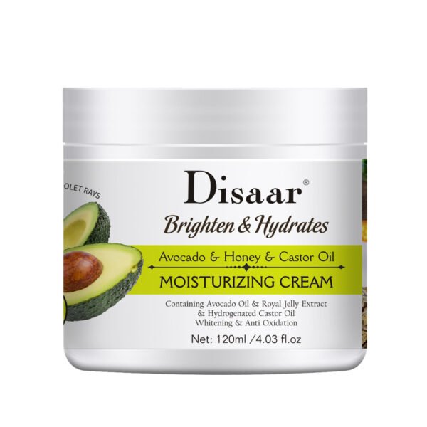 Disaar avocado honey castor oil moisturizing cream body face lotion 120ml - Image 2