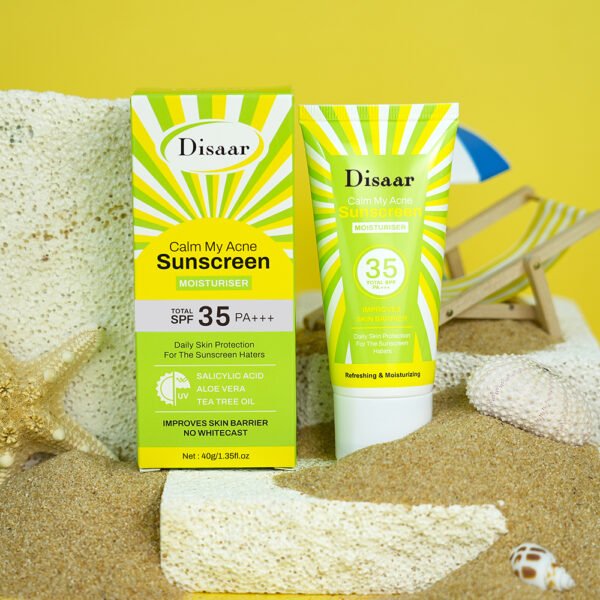 Disaar Natural Calm My Acne Sunscreen Moisturiser Korean Best Sun Block Sunscreen Cream For The Skin - Image 2