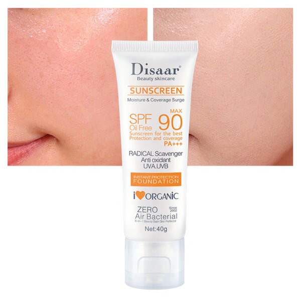 Disaar Sunblock Cream Skin Care Spf 90 Sunscreen Moisturizing Oil Free Mineral Sunblock Sunscreen For Face - Image 2
