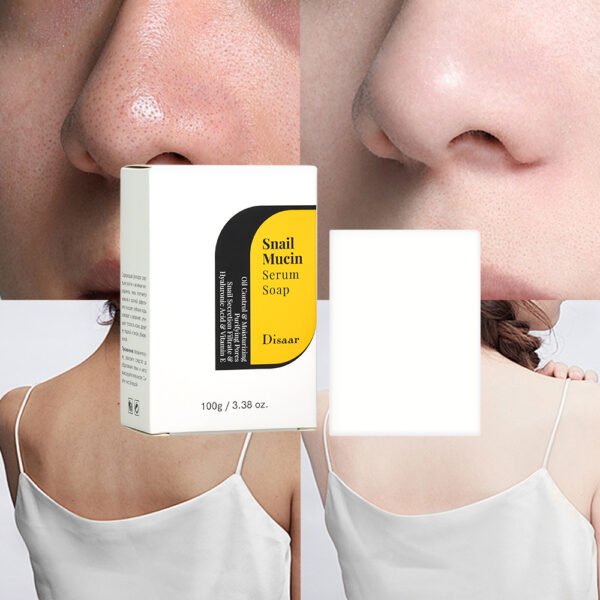 OEM Snail Mucin Serum Skin Cleansing Soap With Vitamin E Moisturizing Smoothing Skin Lightening Body Face Wash Oil Control Soap