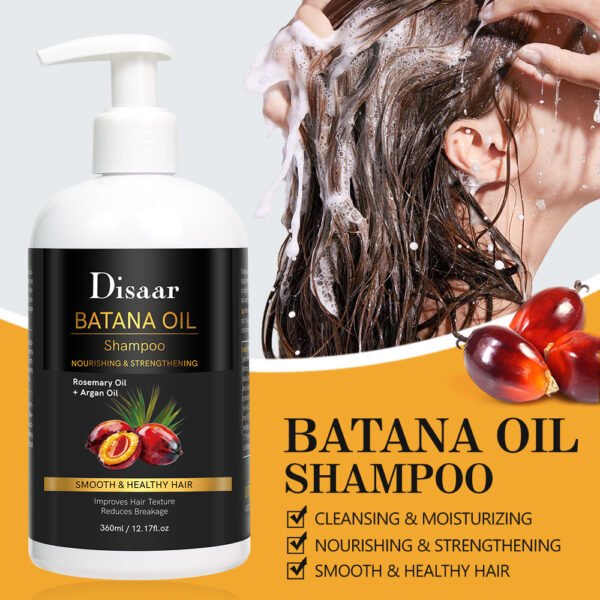 Disaar Natural Batana Oil Shampoo Biotin Hair Grease Scalp Cleaning Shampoo Nourishing Healthy Hair Products Shampoo
