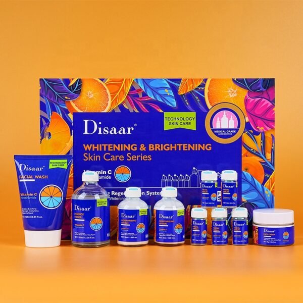 Disaar whitening skin care set vitamin C nicotinamide skin care set 10 Pieces - Image 2