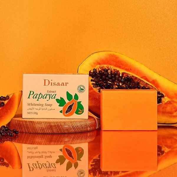 Disaar Papaya Storage Whitening Soap Moisturizing Deep Cleansing Excellent Quality Body Bath Soaps for Clear Complexion - Image 2