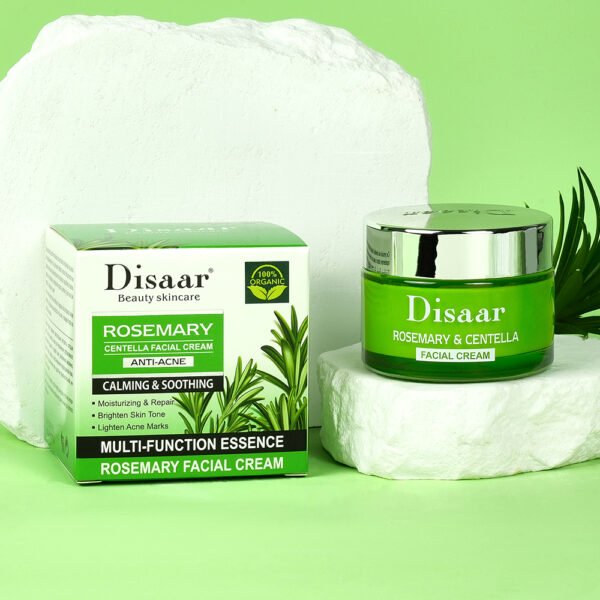Disaar Natural Rosemary & Centella Face Cream Niacinamide Skin Lightening Moisturizing Dark Spot Acne Damage Skin Repair Face Cream - Image 2