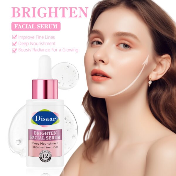 Disaar Vegan Face Serum Niacinamide and Vitamin C Hydrating Glow Anti-Wrinkle and Firming Oil-Free Moisturizer for Aging Skin