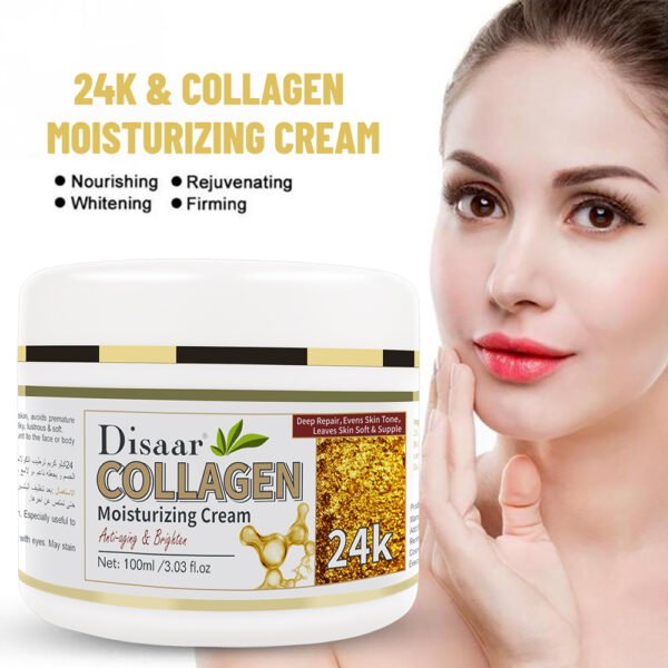 Disaar skin care 24k collagen moisturizing anti aging brighten face cream lotion - Image 3