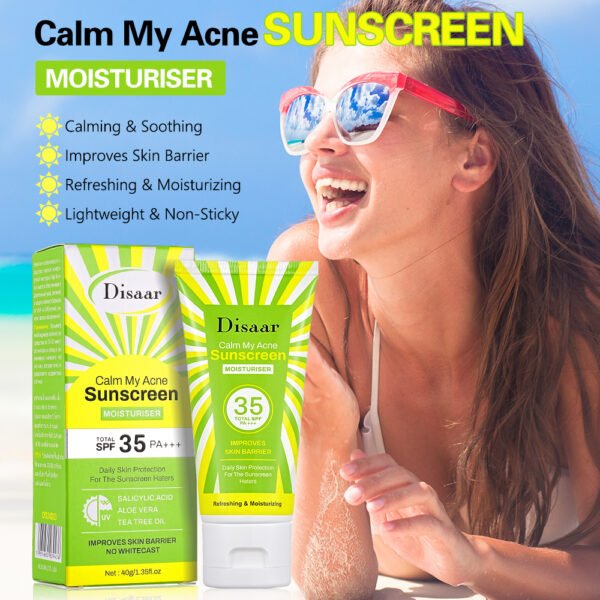 Disaar Natural Calm My Acne Sunscreen Moisturiser Korean Best Sun Block Sunscreen Cream For The Skin