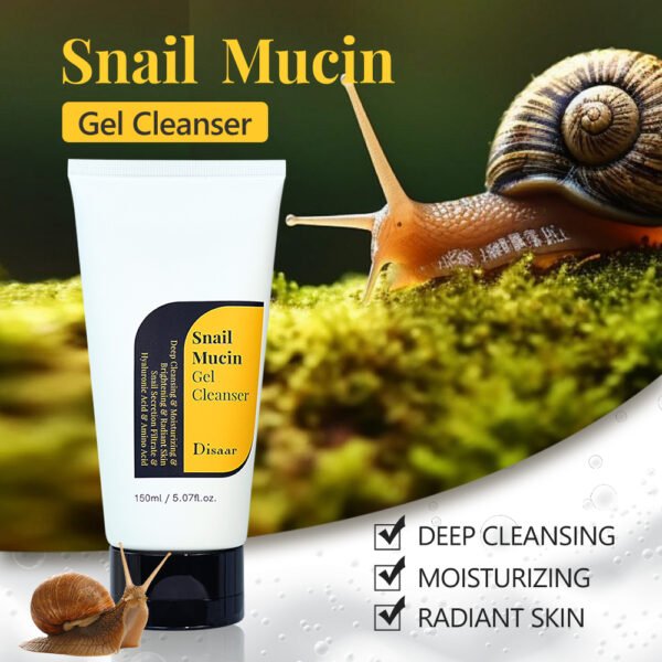 OEM ODM Snail Mucin Gel Cleanser with Amino Acid Woman Simple Deep Clean Chinese Brightening Face Cleans Wash Facial Cleanser - Image 3