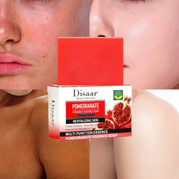 Disaar Pomegranate Vitamin E Essence Soap Deep Cleansing Face Wash Even Skin Tone Whitening Body Soap For Skin Care - Image 3