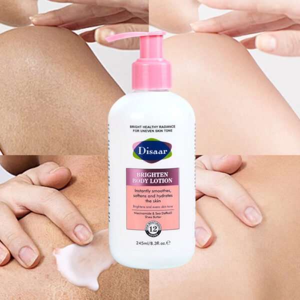 Disaar Organic Niacinamide Brightening Body Lotion for Women Shea Butter Moisturizing Skin Care Lightening Tone Body Lotion - Image 3