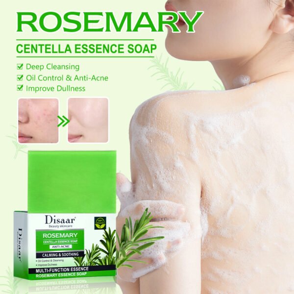 Disaar Best Oil Control Rosemary Soap Centella Essence Soap Natural Plant Face Body Cleaning Brightening Moisturizing Repair Acne Soap