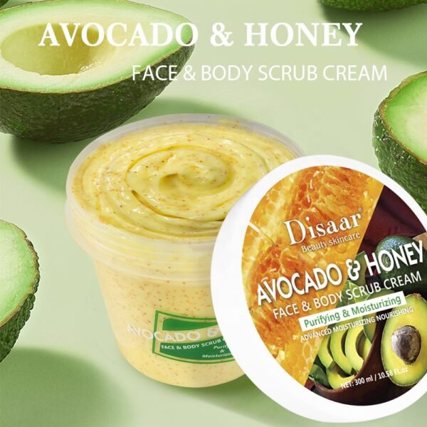 skin care body scrub avocado honey organic deep cleansing face body scrub - Image 3