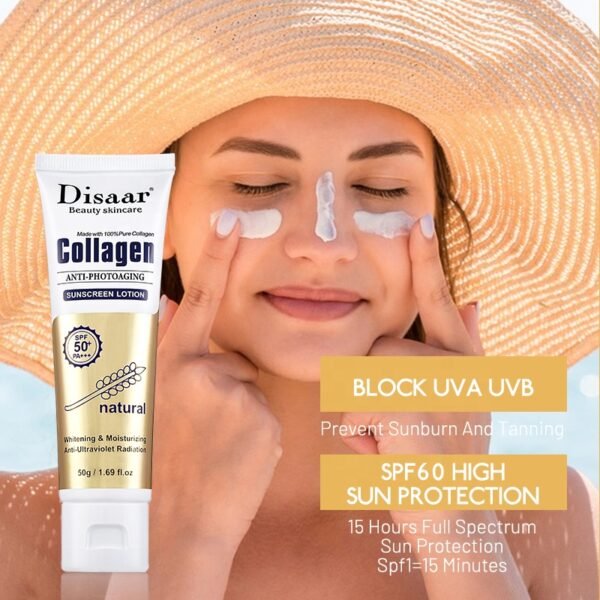 Disaar beauty skin care collagen whitening spf 50 sunscreen lotion anti-uv sunblock cream - Image 3