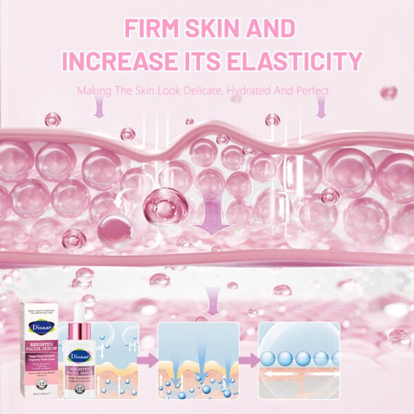 Disaar Vegan Face Serum Niacinamide and Vitamin C Hydrating Glow Anti-Wrinkle and Firming Oil-Free Moisturizer for Aging Skin - Image 4