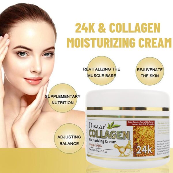 Disaar skin care 24k collagen moisturizing anti aging brighten face cream lotion - Image 4