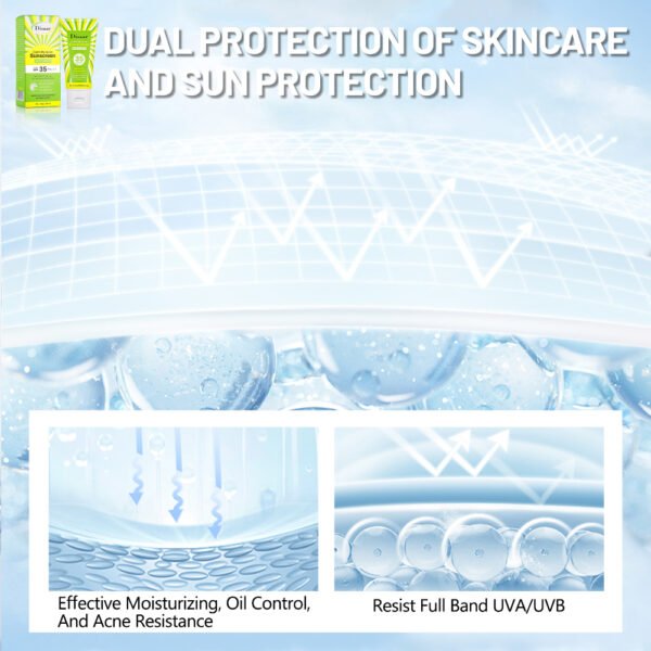 Disaar Natural Calm My Acne Sunscreen Moisturiser Korean Best Sun Block Sunscreen Cream For The Skin - Image 4
