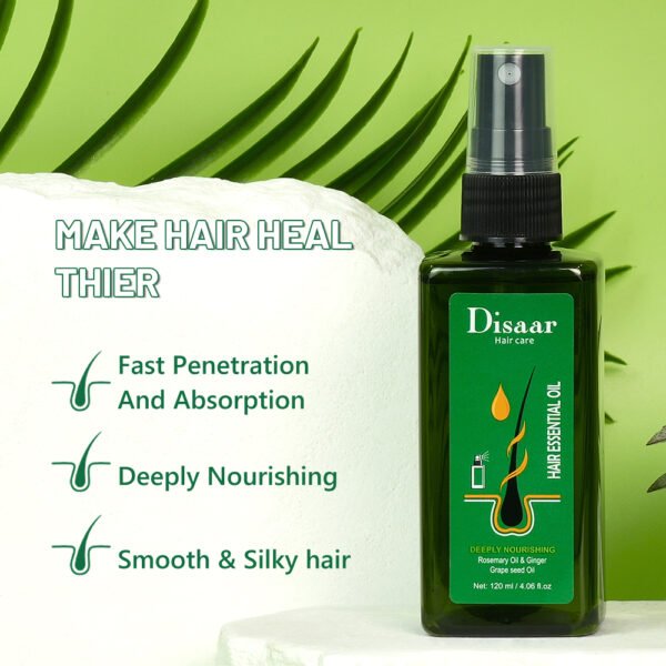 Disaar Natural Ginger Hair Growth Oil With Rosemary Oil Extract Scalp Nourishing Hair Growth Smoothing Oil Hair Care Products - Image 4