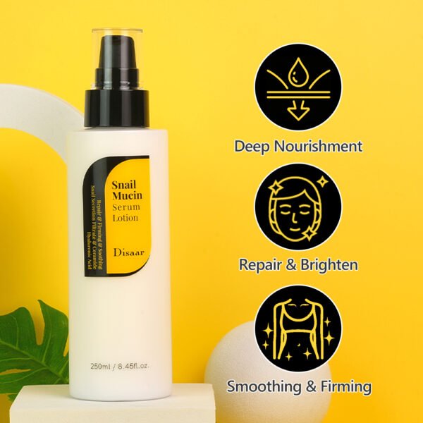 Disaar Snail Mucin Serum Lotion Ceramide Face Cream & Lotion Repair Brighten Skin Lightening Body Firming Facial Lotion - Image 4