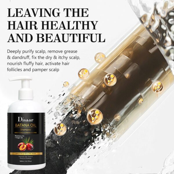 Disaar Natural Batana Oil Shampoo Biotin Hair Grease Scalp Cleaning Shampoo Nourishing Healthy Hair Products Shampoo - Image 4