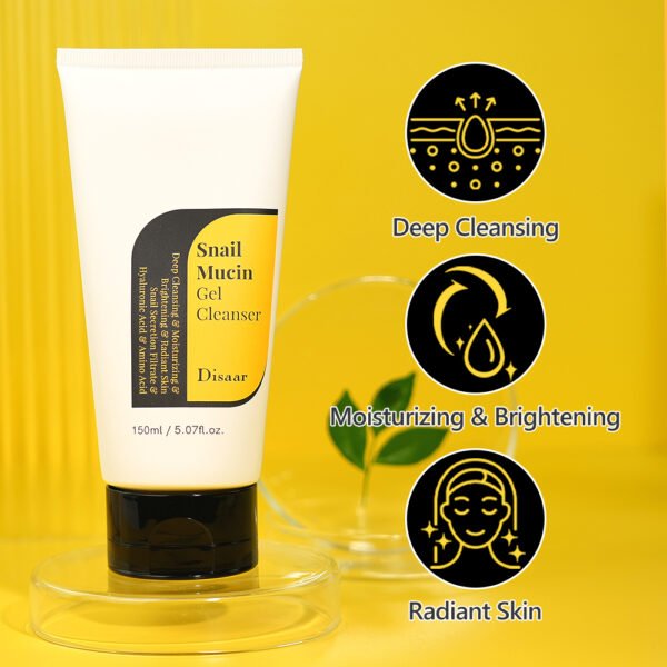 OEM ODM Snail Mucin Gel Cleanser with Amino Acid Woman Simple Deep Clean Chinese Brightening Face Cleans Wash Facial Cleanser - Image 4