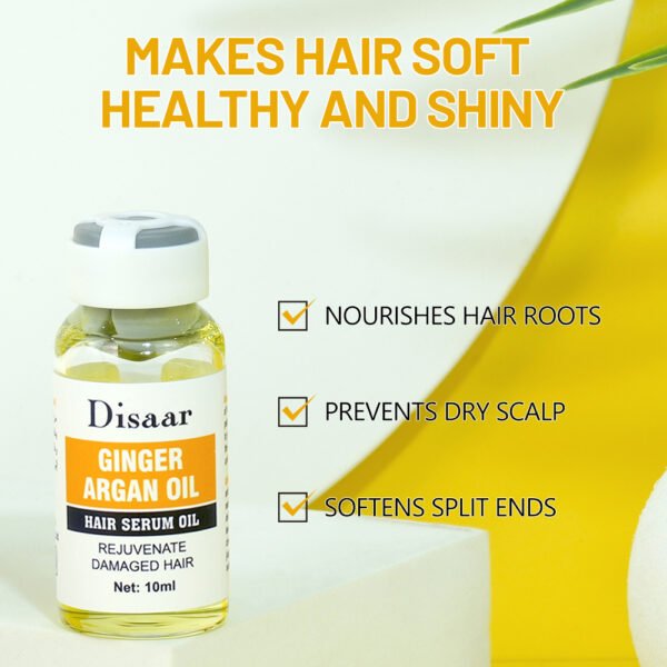 OEM Ginger & Argan Oil Hair Serum Oil Hair Root Touch Up Scalp Care Moisturizer Repair Products Essential Hair Care Oil - Image 4