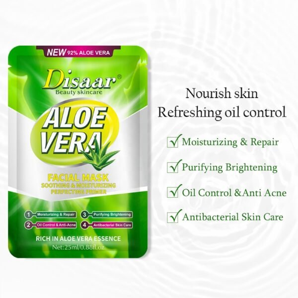 Disaar new organic 92% aloe vera facial mask skin care moisturizing face mask - Image 4