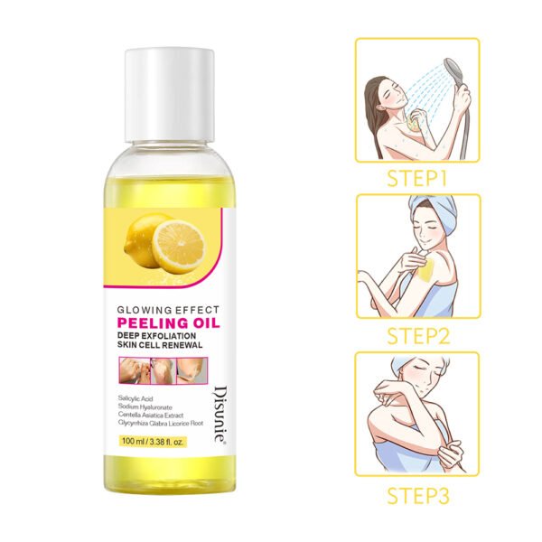 Disunie Private Label Extra Strength Yellow Peeling Oil Knuckles Skin Whitening Remove Dead Skin Exfoliating Anti Dark Spots Oil - Image 4