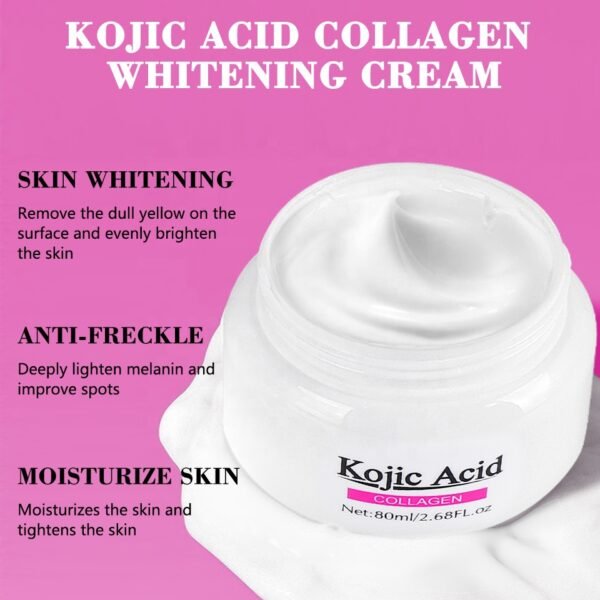 Private Label Skin Care Face Wrinkle Remover Cream Kojic Acid Collagen Whitening Skin Anti Aging Lightening Cream for Black Skin - Image 4