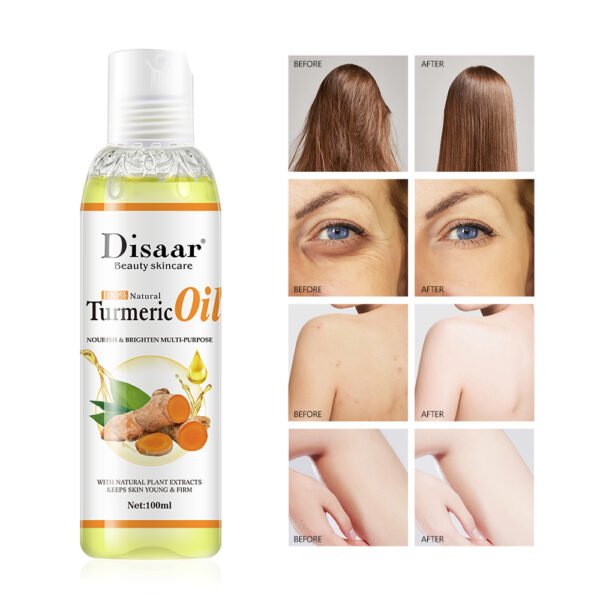 Disaar Body Oil Turmeric 7 Days Lightening Face Hair Care Moisturizing Massage Oil Turmeric Oil For Body Skin Lightening Spa - Image 4