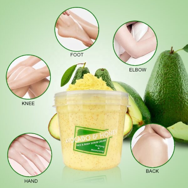 skin care body scrub avocado honey organic deep cleansing face body scrub - Image 4
