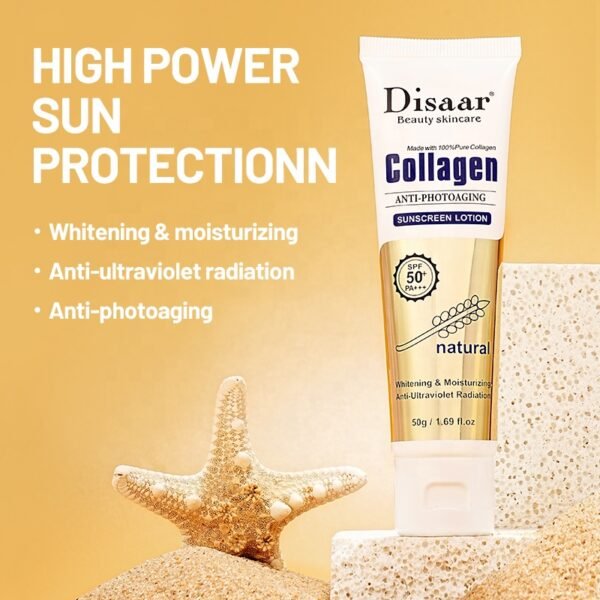 Disaar beauty skin care collagen whitening spf 50 sunscreen lotion anti-uv sunblock cream - Image 4
