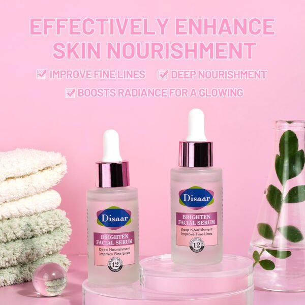 Disaar Vegan Face Serum Niacinamide and Vitamin C Hydrating Glow Anti-Wrinkle and Firming Oil-Free Moisturizer for Aging Skin - Image 5