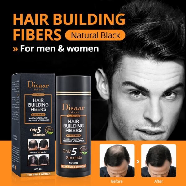 Disaar cover grey hair black hair building fibre spray powder for thinning hair - Image 5