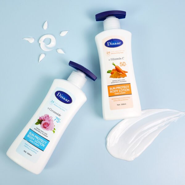 Disaar OEM Sunscreen Body Lotion Spf 50 75 Body Brightening Moisturizing Sun Protection Ceramide Skin Repair Body Lotion - Image 5