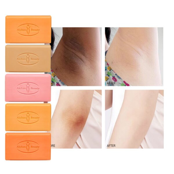 Aichun Beauty Vitamin C Essential Oil Soap Deep Cleans Pore Even Skin Tone Brightening Skin Soothing Essence Face Body Soap Bar - Image 5