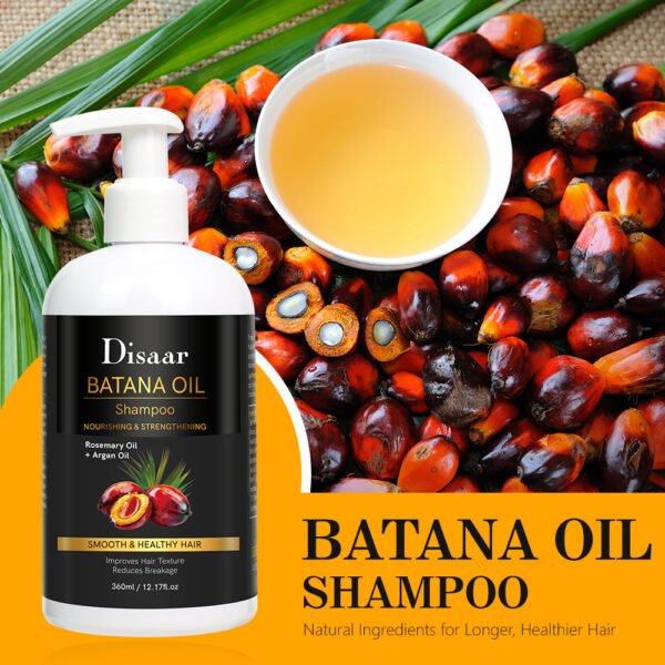 Disaar Natural Batana Oil Shampoo Biotin Hair Grease Scalp Cleaning Shampoo Nourishing Healthy Hair Products Shampoo - Image 5
