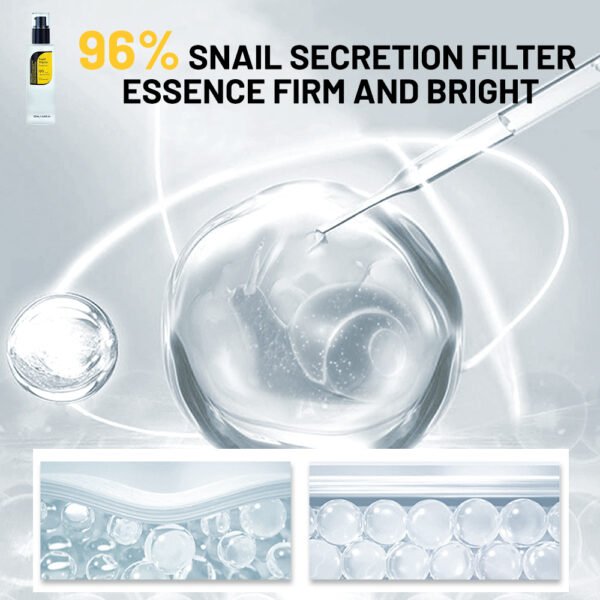 OEM ODM Snail 96 Mucin Essence Serum for Skin Elasticity Boosting Soothing Dual Moisturizing Skin Care Face Snail Serum Facial - Image 5