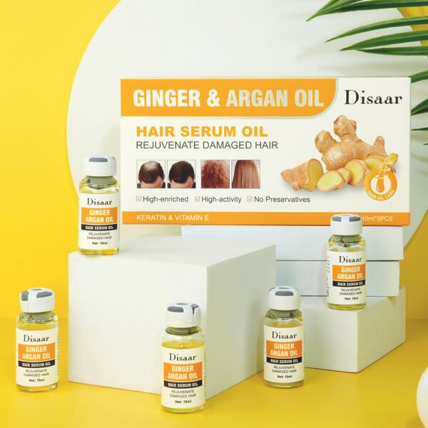 OEM Ginger & Argan Oil Hair Serum Oil Hair Root Touch Up Scalp Care Moisturizer Repair Products Essential Hair Care Oil - Image 5