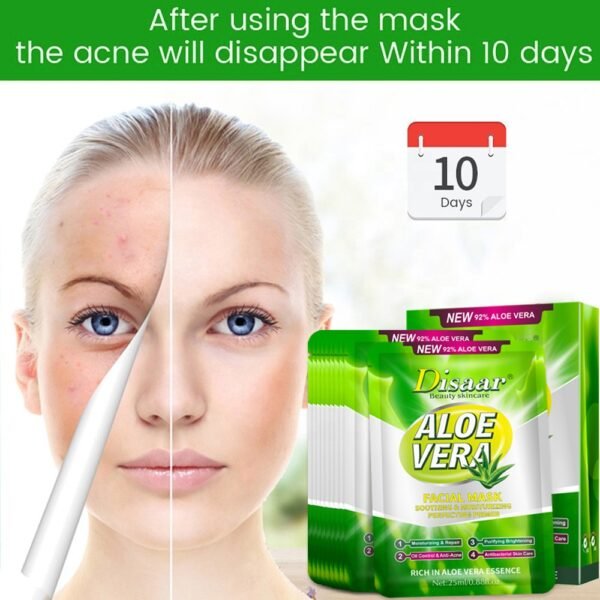 Disaar new organic 92% aloe vera facial mask skin care moisturizing face mask - Image 5