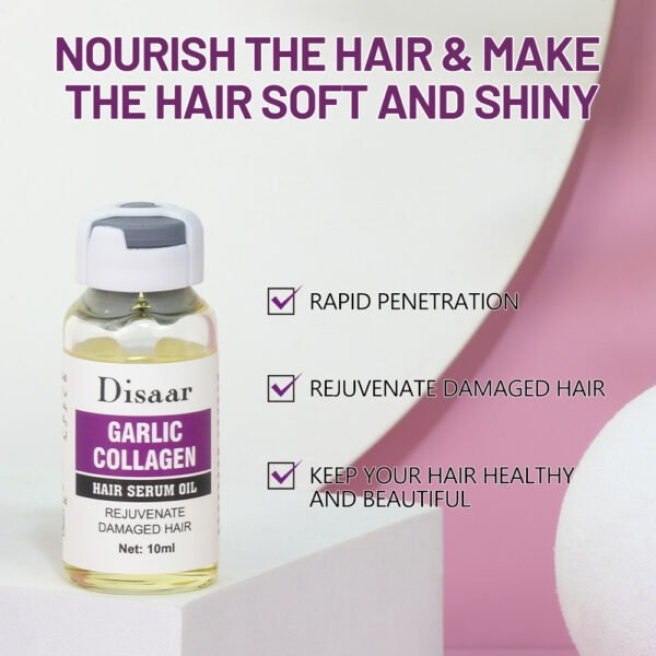 OEM Collagen Garlic Hair Serum Oil Set Vitamin Cg Damaged Hair Repair Serum Brightening Hair Care Moisturizer Essential Oil Set - Image 5