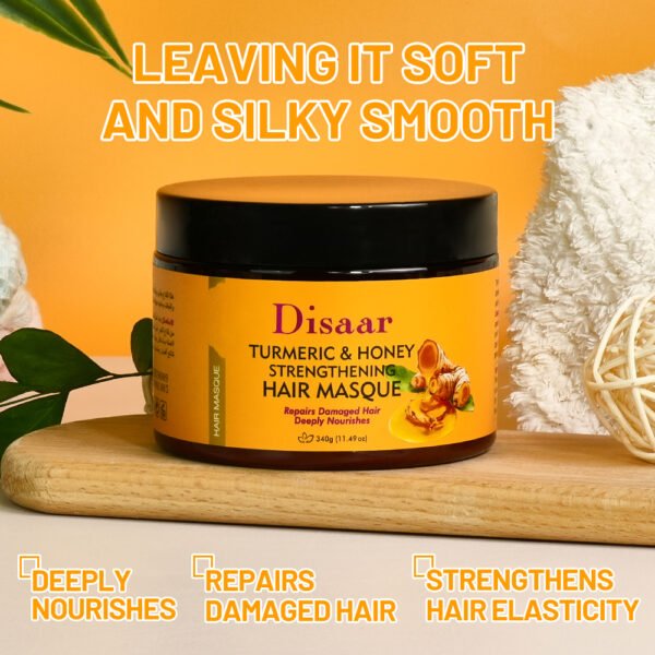 Disaar Factory Price Turmeric & Honey Hair Care Mask Natural Strengthener Deep Repairing Moisturizing Damaged Hair Mask Cream - Image 5