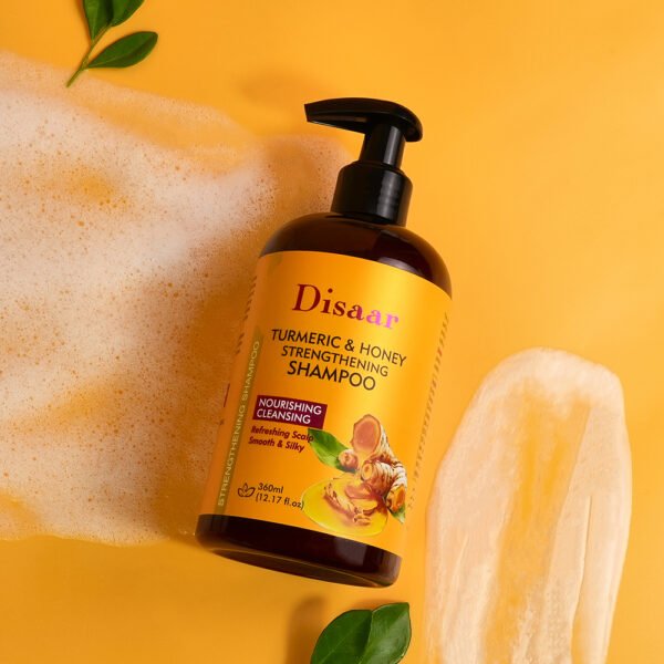 Disaar Turmeric & Honey Strengthening Shampoo Hair Care With Jojoba Oil Clean Nourishing Smoothing Hair Shampoo Products - Image 5
