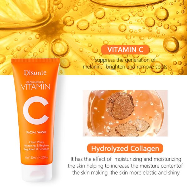Wholesale Disunie Vitamin C Amino Acid Facial Cleanser Face Glow And Cleans Brightening Oil Control Face Wash For Men Women - Image 5
