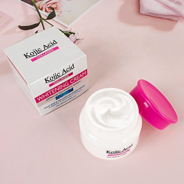 Private Label Skin Care Face Wrinkle Remover Cream Kojic Acid Collagen Whitening Skin Anti Aging Lightening Cream for Black Skin - Image 5