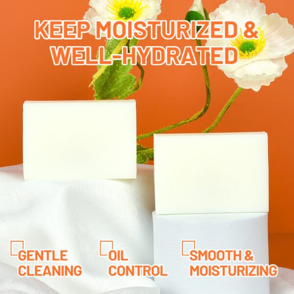 Disaar Organic Coconut Oil Skin Moisturizing Body Soap Vitamin C Kojic Acid Oil Control Brightening Body Essential Soap Bar for Adults - Image 5