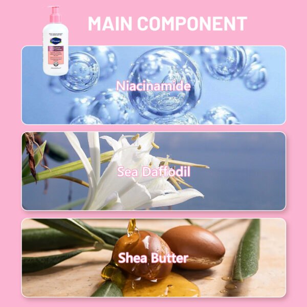 Disaar Organic Niacinamide Brightening Body Lotion for Women Shea Butter Moisturizing Skin Care Lightening Tone Body Lotion - Image 5