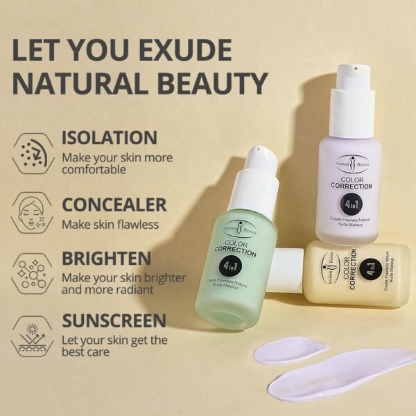 4 in 1 natural color BB&CC Cream Moisture glow Makeup foundation cream - Image 5