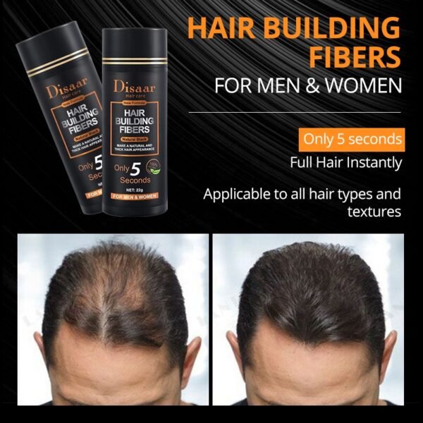Disaar cover grey hair black hair building fibre spray powder for thinning hair - Image 6