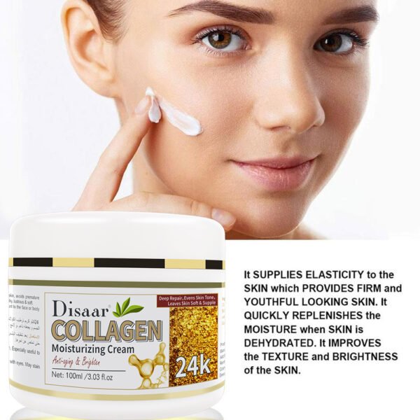 Disaar skin care 24k collagen moisturizing anti aging brighten face cream lotion - Image 6